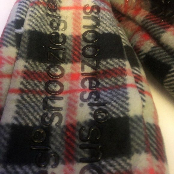 Snoozies Gray Plaid Mens Large 11 / 12 Non-Skid - Picture 6 of 6